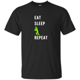 Eat Sleep Baseball T-shirt Cool Casual Unisex Top Tee_black=