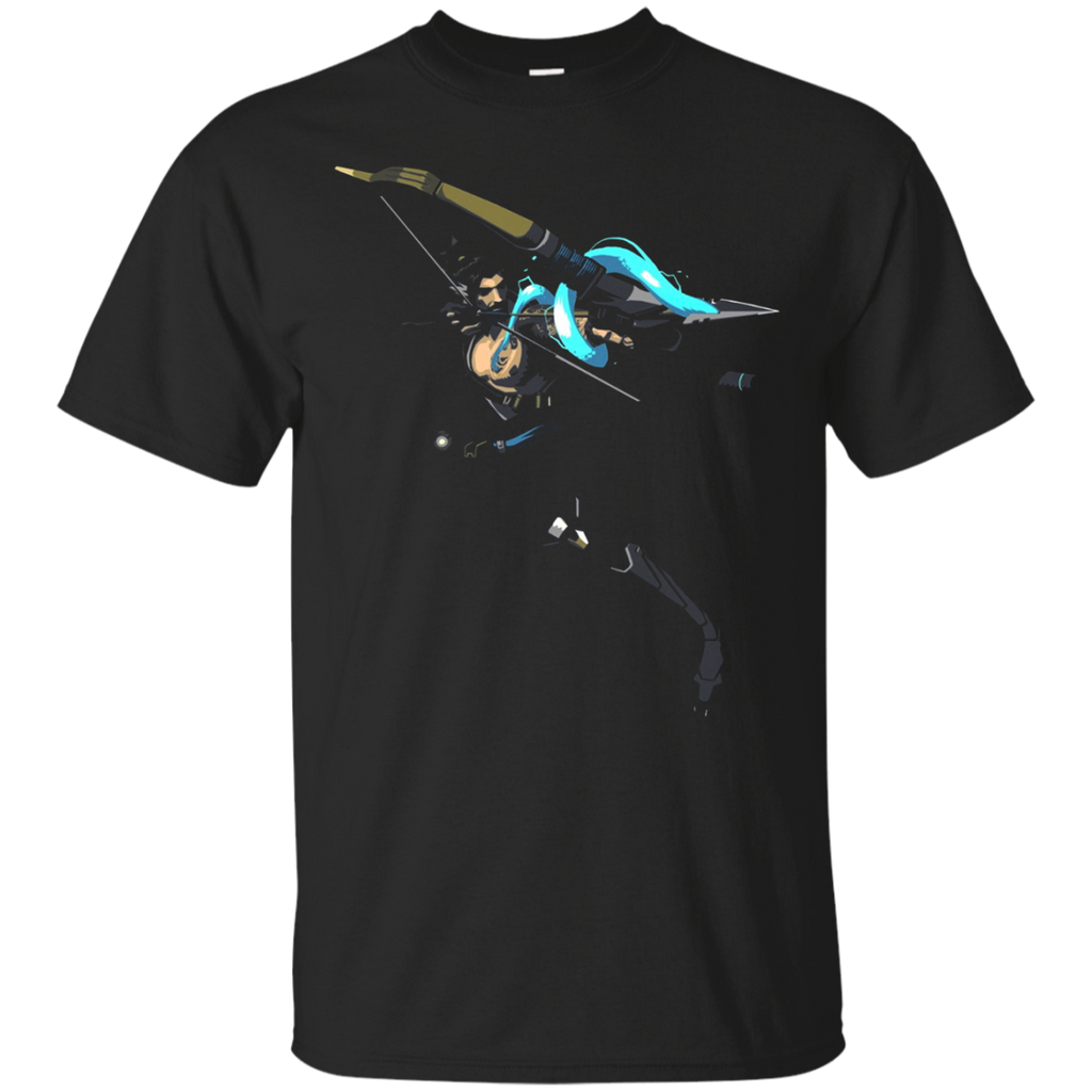 Overwatch Hanzo Dragonstrike Spray Tee Shirt_Black