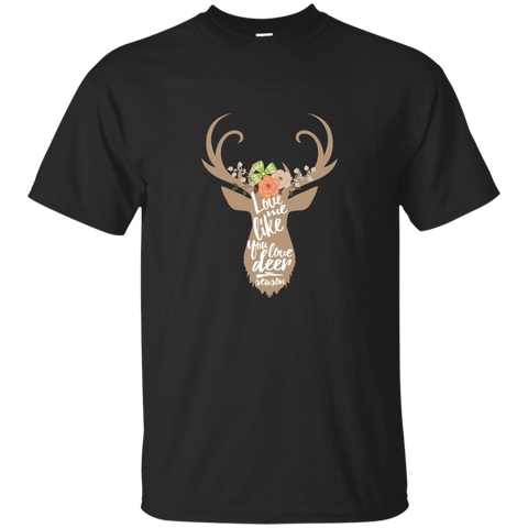 Womens Love Me Like You Love Deer Season Shirt Hunting Wife Country_Asphalt