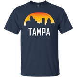 Tampa Florida Sunset Skyline Silhouette T-Shirt_Black