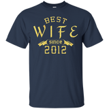 Womens Best Wife Since 2012 - 5 Years Anniversary Gift Shirt_Black