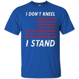 I Don't Kneel Distressed American Flag I Stand T-shirt_black