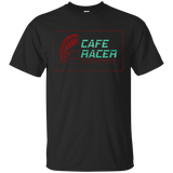 Cool Cafe Racer Helmet Motorcycle Graphic Tshirt Tee_black