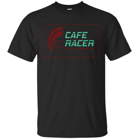 Cool Cafe Racer Helmet Motorcycle Graphic Tshirt Tee_black