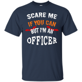 Scare Me If You Can But I'm An Officer Halloween T-Shirt_Black