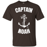 Captain Noah T-shirt Personalized Boat Captain Shirt_black=