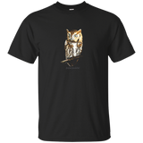 Screech Owl T-Shirt Graphic Wildlife Tee_Black