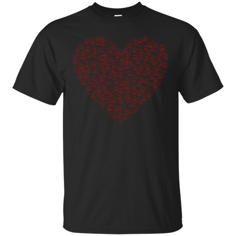 Peace Sign Heart T-Shirt_Black