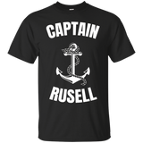 Captain Rusell T-shirt Personalized Boat Captain Shirt_black=