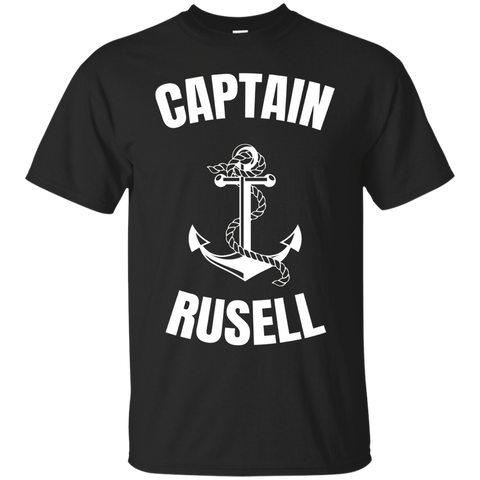 Captain Rusell T-shirt Personalized Boat Captain Shirt_black=