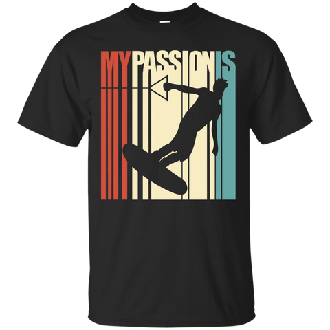 My Passion is Wakeboarding T Shirt Vintage Wakeboarder Shirt_Black