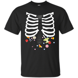 Glow In The Dark Halloween Candy Ribs Graphic Tee_black=