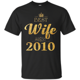 Womens Best Wife Since 2010 - T-Shirt 7 year Anniversary_Black