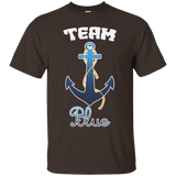 Team Blue Boy Anchor Sign For Gender Reveal Party Tee Shirts_black=