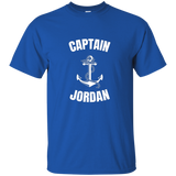 Captain Jordan T-shirt Personalized Boat Captain Shirt_black=