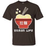 Ramen Life T Shirt, Tasty Anime Noodle Bowl, Student_Black