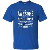 70th Birthday Gift T-shirt Awesome Since 1947_asphalt=