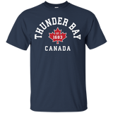 Thunder Bay Canada T-Shirt Canadian Flag Maple Leaf Gift Tee_Black