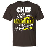Chef By Passion Babysitter By Profession T Shirt_black