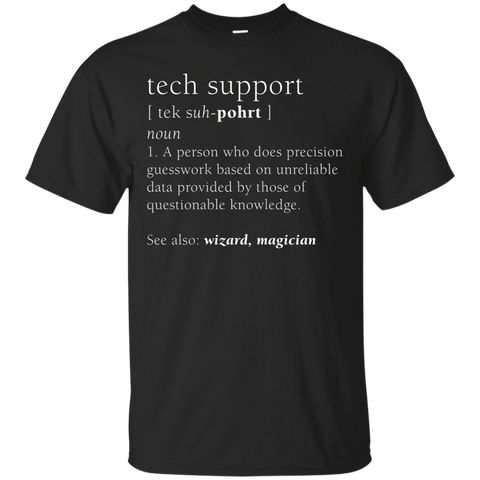 Tech Support Definition Shirt, Funny Cute Computer Nerd Gift_Black