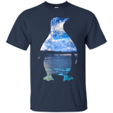 Ocean Colors Penguin Cool Bird Animal Lover Penguin T-Shirt_Black