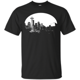 Seattle Skyline T-Shirt - Best Seattle T - Rainier & Needle_Black