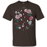 Japanese Embroidery Styled Tshirt - Vintage Snakes And Roses