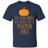 My Blood Type Is Pumpkin Spice Halloween Party T-Shirt_Black