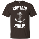 Captain Philip T-shirt Personalized Boat Captain Shirt_black=