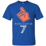 This Guy Is 7 Years Old 7th Birthday Boys Gift Dude T-Shirt_Black