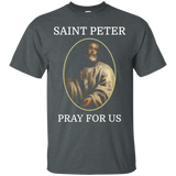 St. Peter T-shirt Catholic Pope Saint Tee Papal Christian_black=