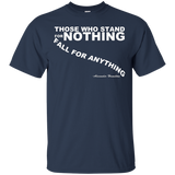 Those Who Stand for Nothing Alexander Hamilton Quote T Shirt_Black