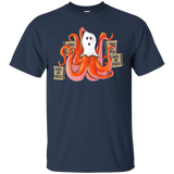 Funny Octopus Ghost Halloween Trick Or Treat T-shirt_black=