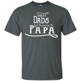 Great Dads Get Promoted To Papa- Funny Grandfather Shirt_black=