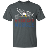 Fitness Gym Workout T-shirt American Muscle Fitness Shirt_black=