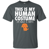 This Is My Human Costume I'm Really A Puppy Halloween Shirt_Black