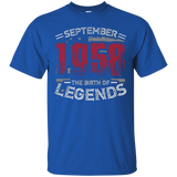 September 1958 The Birth of legends , 59 Years Old T-shirt_Black