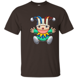 Happy Birthday Clown And Angel Funny Quote Cartoon T-shirt_navy