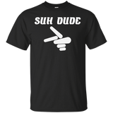 SUH DUDE Parody T-Shirt Sup Dude Funny Tee_Black