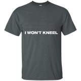 Support The National Anthem I Won't Kneel T-shirt_black=