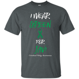 I Wear Green For Javi Cerebral Palsy Awareness T-shirt_black=