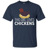 This Girl Loves Chicken Cute Farm Animals Farmer T-Shirt_Black