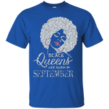 Womens Black Queens Are Born In September - Birthday S3 T-shirt_Black