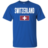 SWITZERLAND T-shirt Swiss Flag Suisse Tee Schweiz_Black