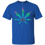 Rainbow Marijuana T-shirt Weed Blunt and Cannabis Smoker Shi_Black