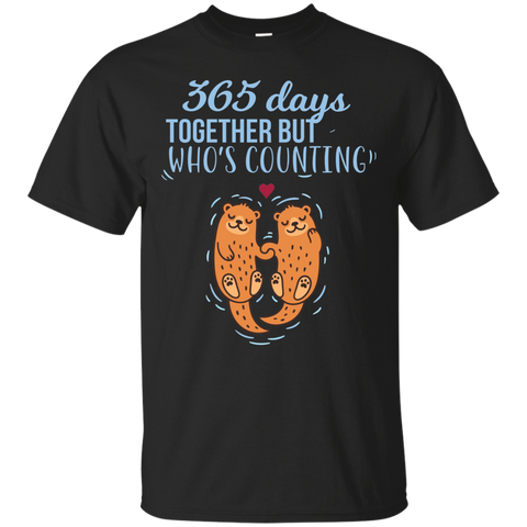 Christmas Gifts For Couple. 1st Wedding Anniversary Shirt._black=