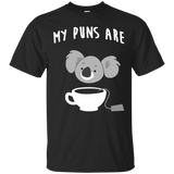 My Puns Are Koala Tea T Shirt_Black