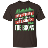 My Story Begins in The Bronx New York T Shirt_Black