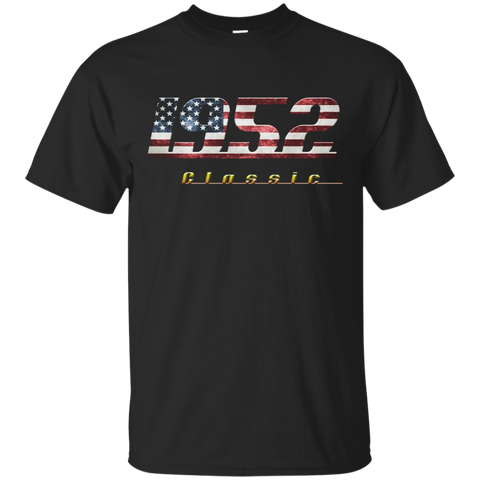 1952 Classic Shirt Vintage Retro Style With Us Flag_black