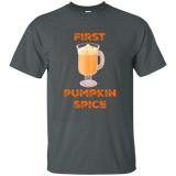 First Pumpkin Spice Seasonal Fall Autumn Shirt_asphalt=